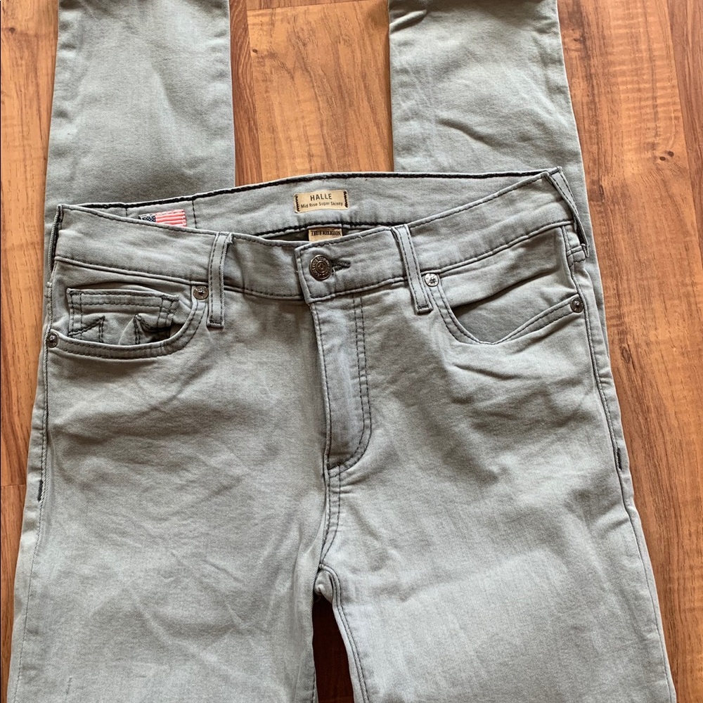 True Religion Grey Skinnies
